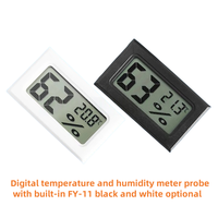 Mini termómetro con pantalla LCD Digital, higrómetro, probador de Interior para medidor de temperatura y humedad, componentes electrónicos, 2 unidades