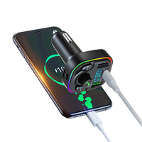 Kit de chargeur de voiture double USB TF 7 couleurs, lecteur MP3 audio, émetteur FM sans fil Bluetooth, stéréo portable, charge rapide QC