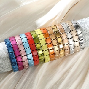 Connector-Style Unisex <b>Charm</b> <b>Bracelet</b> New Chinese-Style Electroplated Stainless Steel Round Detachable High-End Gift Jewelry - Product Image 4
