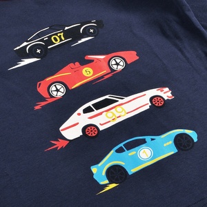 <span class=keywords><strong>Pigiama</strong></span> da Bambino a 2 Pezzi con Stampa Auto da Corsa, Set <span class=keywords><strong>Pigiama</strong></span> con Motivo Veicoli per Bambini, 95% Cotone + 5% Spandex, Set <span class=keywords><strong>Pigiama</strong></span> a Maniche Lunghe - Product Image 4