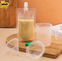 Miaowadi En stock – Pochettes à bec verseur transparentes en nylon épais de qualité alimentaire, résistantes aux fuites et jetables