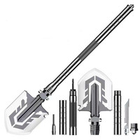 AB-073 Pelle de camping compacte multifonctionnelle et tactique Pelle de survie pliante pour le camping, la chasse, la randonnée et la pêche