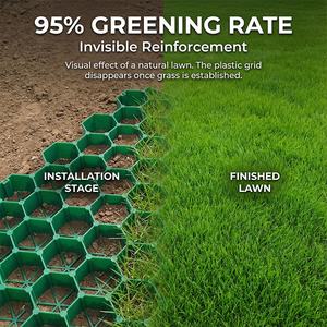 Новая конструкция пластиковых решеток из HDPE для газонов, пластиковые газонные решетки для наружных земляных работ, система усиления грунта для парковок - Product Image 5