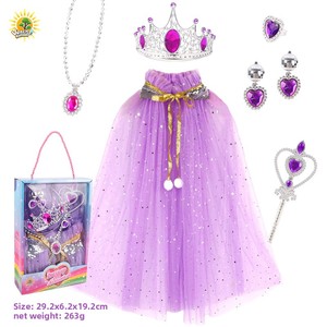 Pink Little Fairy Princess <strong>Dress</strong> <strong>up</strong> Kits <strong>Unicorn</strong> Mermaid Princess Role Play Costume Crown Jewelry Set Best Birthday Gift Set - Product Image 5