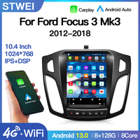 Autoradio STWEI Carplay Android 13 pour Ford Focus 3 MK 3 2011-2019 Lecteur multimédia automobile Systèmes intelligents de voiture Radio stéréo