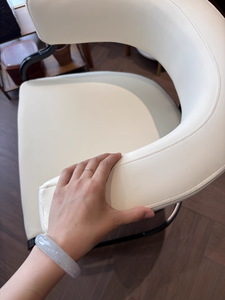 Luxury Modern Metal Nail Chair for Nail Bar or Hotel Reception <b>Light</b> Fabric <b>Makeup</b> Nail Salon Chair for Beauty Salons - Product Image 6