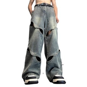 أسعار رخيصة ، بنطلون جينز مستقيم للرجال ، بنطلون مكدس للرجال ، جينز دينم خام ضيق - Product Image 1