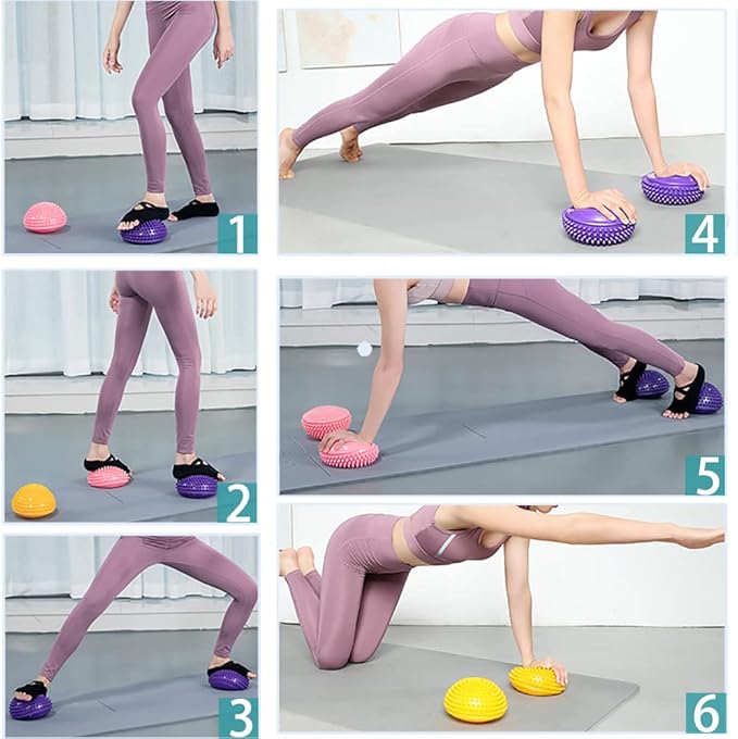 FK Foot Massage Half Ball Balance Pods Spiky Foot Wakers (Model: YQ10031) - Eco-Friendly PVC Fitness