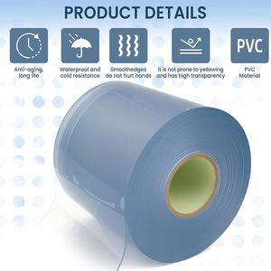 ठंडे कमरे के लिए ध्रुवीय सुपर स्पष्ट नरम पारदर्शी pvc दरवाजा पर्दा, ठंडे कमरे फ्रीजर शोर-मुक्त अनुकूलन सेवा - Product Image 4