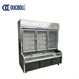 Congélateur à trois affichages de température, compartimenté et portable, grande capacité, personnalisable, avec fonction anti-buée automatique, pour supermarchés, hôtels, maisons - Product Image 3