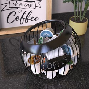 Contador K Cup <span class=keywords><strong>Nespresso</strong></span> <span class=keywords><strong>Vertuo</strong></span> Estación de cápsulas de metal <span class=keywords><strong>Accesorios</strong></span> de barra decorativos Soporte de organización de almacenamiento - Product Image 4