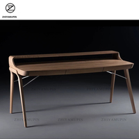 Escritorio de Computadora de Madera Sólida, Estilo Moderno, Mesa de Escritorio para Oficina en Casa, Estación de Trabajo Personalizada para Sala de Estudio o Dormitorio