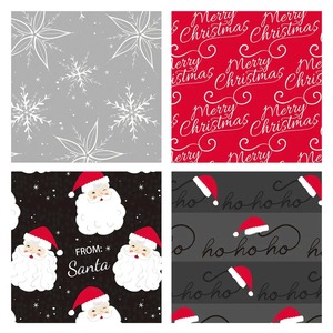 Custom Eco-Friendly Merry Christmas Gift Wrapping Art <b>Paper</b> <b>Rolls</b> Santa Claus Snowflake Design Double-Sided Metallized Packaging - Product Image 2