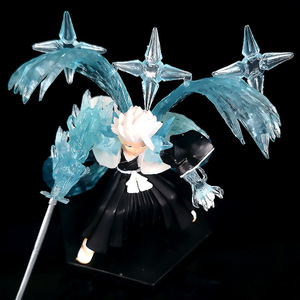 XRH Anime Figure 10cm Bleach <span class=keywords><strong>Kuchiki</strong></span> Byakuya Hitsugaya Toushirou Acrylique Porte-clés Décoration PVC Action Collection Jouet Enfants Poupée - Product Image 5