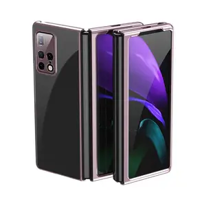 360 couverture complète galvanoplastie Transparent dur PC cristal pliable couverture arrière étui de protection pour téléphone portable pour <span class=keywords><strong>Huawei</strong></span> <span class=keywords><strong>Mate</strong></span> <span class=keywords><strong>X2</strong></span> - Product Image 1