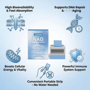 Ausreson OEM Liposomal NAD+ Peptide Oral Film con Resveratrolo per la Cura della Pelle e <span class=keywords><strong>Integratore</strong></span> di Bellezza, Strisce Orali Dissolvibili con NAD - Product Image 3