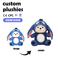 Peluches d'ours adorables et exquises personnalisables, en tissu doux, garnissage en coton PP, peluche de haute qualité personnalisable