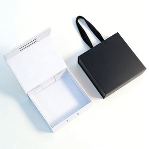 Eco-Friendly Recyclable Reusable Foldable Ribbon Handle Magnetic Closure Gift <b>Box</b> Glossy Lamination Customizable for Food - Product Image 4