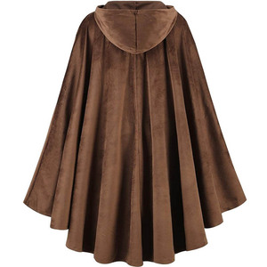 Cape bleue médiévale unisexe avec capuche Costumes de la Renaissance Tunique de chevalier Cosplay d'Halloween Cape de fête de sorcière gothique - Product Image 4