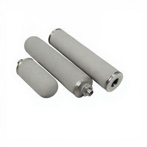 Cartouche de filtre à eau en titane fritté de 200 microns avec une productivité de 500 L/heure, nettoyage facile pour la filtration de l'eau industrielle - Product Image 1