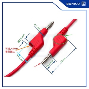 Cabo de Teste Duplo com Plugue Banana Empilhável de 4mm Revestido de Níquel e Conectores de Ponta Dupla de Fio de Cobre de 1mm² - Product Image 6