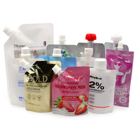 Emballage liquide personnalisé avec bec verseur refermable pour crème solaire de voyage