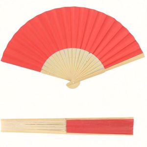 Foldable Bamboo Paper <b>Handheld</b> <b>Fans</b> for Wedding Party & Summer DIY Decoration Festival Style Painting Print Souvenir - Product Image 6