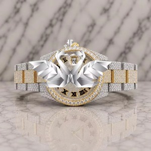 Best Selling Stirlin.co Classic Rubber Moissanite Mechanical Watch Mens Luxury Fashion Jewelry Diamond Look 10 Bar Water - Product Image 6