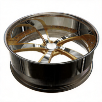 Velg Tempa Cekung Dalam 2-Piece 17-22 Inch Polish Chrome 5*112 5*114.3 5*120 5*127 5*130 untuk BMW Toyota Chevy