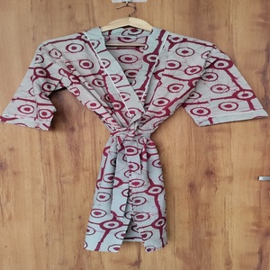 ชุดกิโมโนผ้าฝ้ายน้ำหนักเบา, ชุดคาฟตันลายดอกไม้สไตล์อินเดีย, ชุดเดรสคาฟตันผ้าฝ้ายลายดอกไม้, เสื้อคลุมโบโฮไซส์ใหญ่ ราคาขายส่ง - Product Image 1