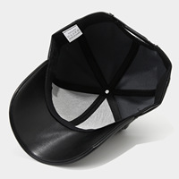 Gorra de Béisbol Vintage de Cuero PU Estilo Europeo Americano, Ajustable, de 6 Paneles, Suave, para Otoño, Protección Solar, con Visera