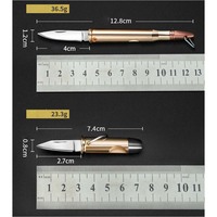 Couteau pliant en acier inoxydable avec poignée en alliage de zinc, porte-clés, couteau de poche EDC pour la randonnée et le camping