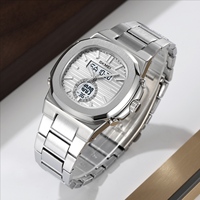 SKMEI 2279 trois temps affichage montre à Quartz pour hommes affaires doux Mature double mouvement bracelet en acier 3ATM mâle montre-bracelet cadeau
