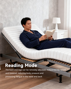 Người duy nhất điện có thể điều chỉnh sắt khung giường thông minh cơ giới điều khiển từ xa thiết kế hiện đại cho căn hộ khách sạn sử dụng đầy đủ/đôi - Product Image 2