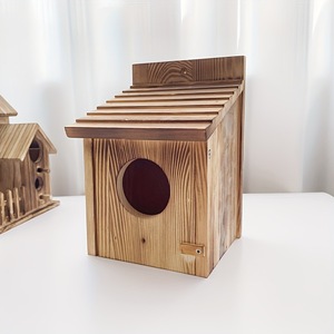 Nichoir en bois pour oiseaux 15x15x22cm, rectangulaire, durable, pour l'extérieur, pour oiseaux de compagnie - Product Image 1