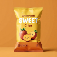 Sacs d'emballage alimentaire en plastique laminé de qualité alimentaire imprimés sur mesure en usine, thermoscellés, avec fermeture arrière, 100 pièces, pour les croustilles de pommes de terre