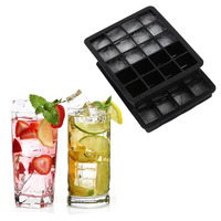 Vente en gros de machine à glaçons carrée réutilisable de qualité alimentaire 20 cavités moule à glaçons en silicone sans BPA à démoulage facile pour boissons réfrigérantes