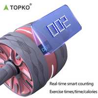 Équipement de fitness TOPKO : Roue abdominale intelligente avec compteur intelligent pour entraînement à domicile