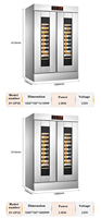 Máquina comercial de fermentación de masa de Bollo al vapor, máquina de fermentación refrigerada de 16 bandejas, caja de activación de vapor automática