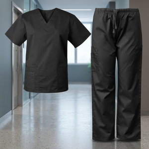 OEM Custom Men's Summer Hospital <b>Scrubs</b> Comfortable Spandex Nursing Medical Dental Woven Fabric Silk Screen Printed <b>Scrub</b> <b>Sets</b> - Product Image 3
