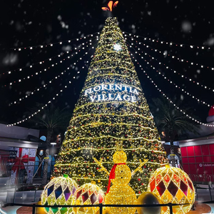 Toptan ürün büyük uzun boylu noel ağacı IP65 3D Morden Led noel Motif ışıkları - Product Image 2