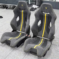 Sièges baquets réglables en cuir et fibre de carbone de luxe pour l'intérieur de voiture, pour Ferrari 458 Speciale 488 Sport Racing Seat