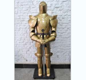 Costume d'armure complète de chevalier croisé médiéval portable du 15e siècle utilisé par les soldats de la zone de guerre - Product Image 6