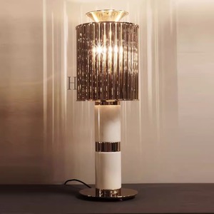 Modern Marble Metal Table Lamp Led <b>Light</b> Source E27 <b>Switch</b> Control Eye Caring For Living Room Bedroom Hotel Villa - Product Image 3