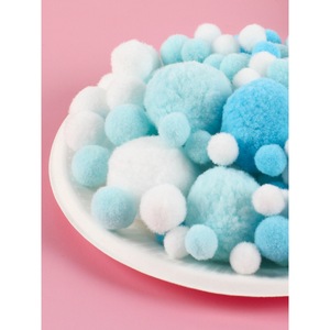 Kit de manualidades con pompones coloridos de varios tamaños para hacer joyas, accesorios creativos para niños - Product Image 2