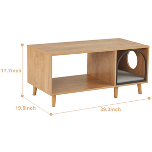 Bien nouveau produit meubles de salon café 6 pieds Table basse avec chat lieu de repos salon Table basse - Product Image 2