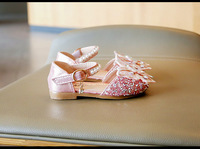 Nouvelles sandales pour filles Printemps-Été 2026, style coréen, chaussures de princesse à nœud pour bébés filles, chaussures de danse à paillettes pour filles