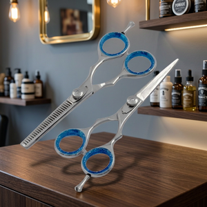 ASAP Professional - Juego de Tijeras de Peluquería de Acero Inoxidable con Mango Largo y Hojas de Acero al Carbono de 6 Pulgadas para Diestros - Product Image 1