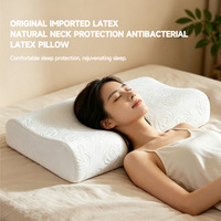 Oreiller en latex naturel 100 %, vente en gros d'usine, soutien cervical antibactérien, soulagement des douleurs cervicales, oreiller orthopédique en latex pour la maison