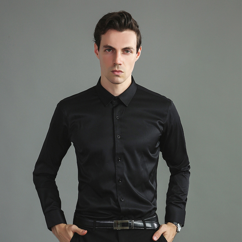 Camicia da smoking nera
